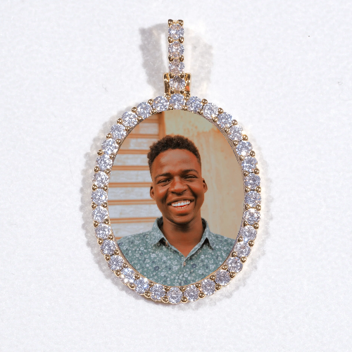 3D Oval Custom Picture Pendant