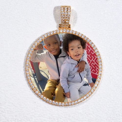 MEDIUM 3D CIRCLE CUSTOM PICTURE PENDANT
