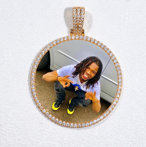 MEDIUM 3D CIRCLE CUSTOM PICTURE PENDANT