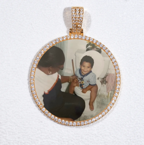 MEDIUM 3D CIRCLE CUSTOM PICTURE PENDANT