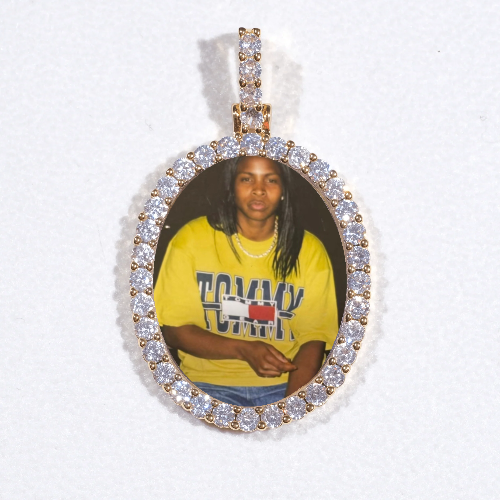 3D Oval Custom Picture Pendant