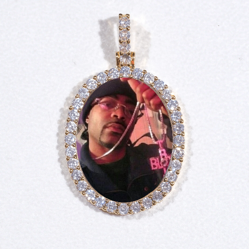 3D Oval Custom Picture Pendant