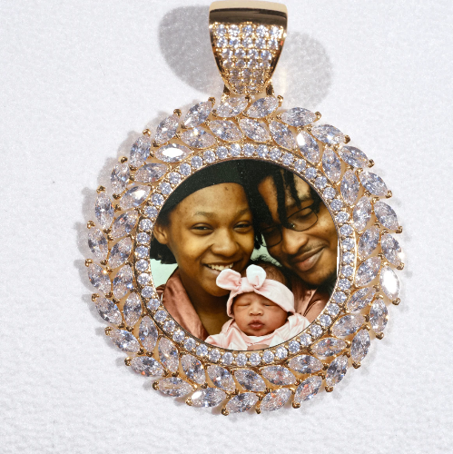 Large 3D Wheat Ear Custom Picture Pendant