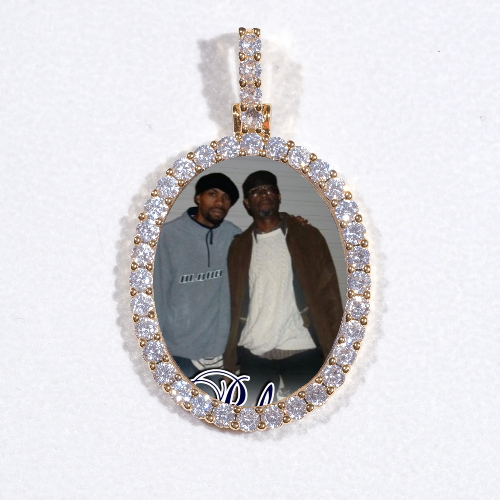 3D Oval Custom Picture Pendant