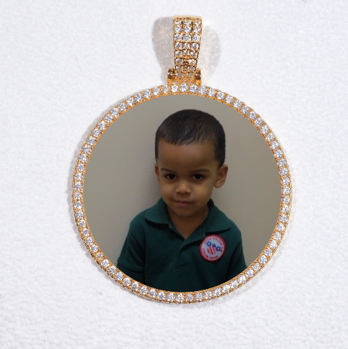 MEDIUM 3D CIRCLE CUSTOM PICTURE PENDANT