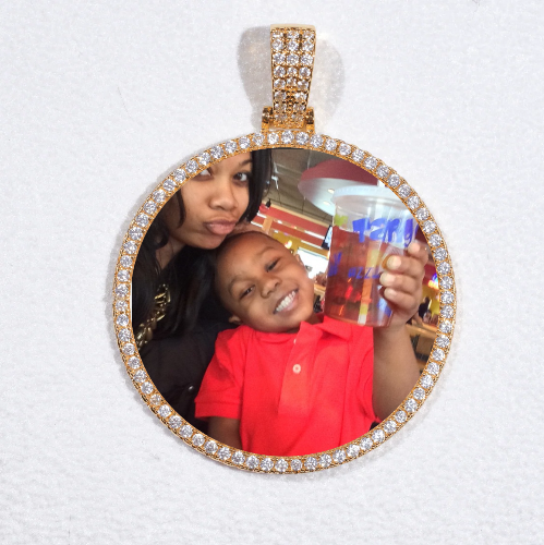 MEDIUM 3D CIRCLE CUSTOM PICTURE PENDANT