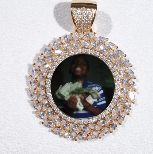 Large 3D Wheat Ear Custom Picture Pendant