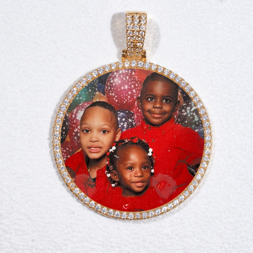MEDIUM 3D CIRCLE CUSTOM PICTURE PENDANT