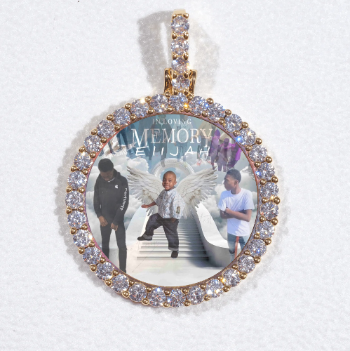 3D CIRCLE CUSTOM PICTURE PENDANT SMALL SIZE