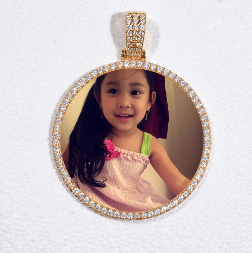 MEDIUM 3D CIRCLE CUSTOM PICTURE PENDANT