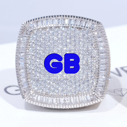 CUSTOM LETTER 3D ICED RING