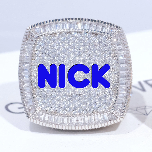 CUSTOM LETTER 3D ICED RING