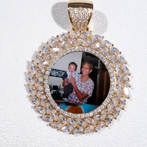 Large 3D Wheat Ear Custom Picture Pendant