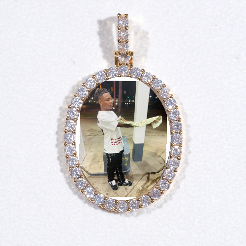 3D Oval Custom Picture Pendant