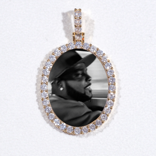 3D Oval Custom Picture Pendant