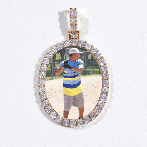 3D Oval Custom Picture Pendant