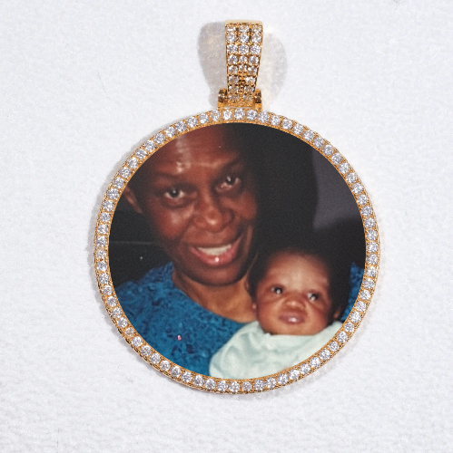 MEDIUM 3D CIRCLE CUSTOM PICTURE PENDANT