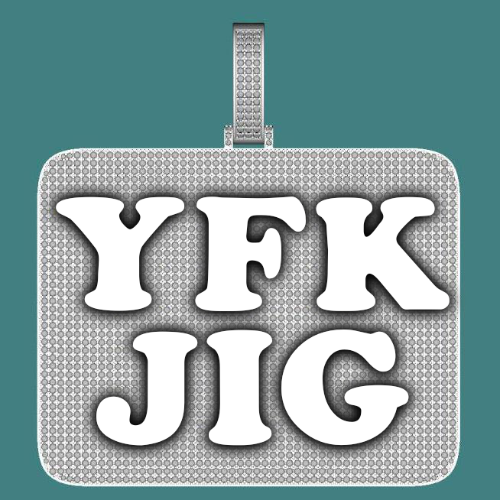 CUSTOM LETTER NECKLACE 3D BIG SQUARE