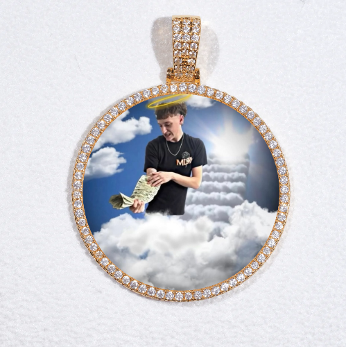 MEDIUM 3D CIRCLE CUSTOM PICTURE PENDANT
