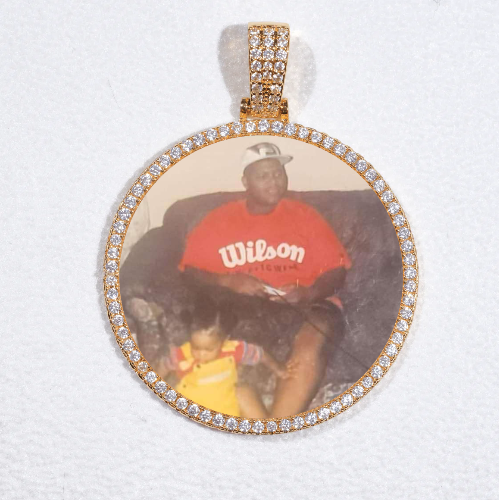 MEDIUM 3D CIRCLE CUSTOM PICTURE PENDANT