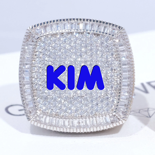 CUSTOM LETTER 3D ICED RING