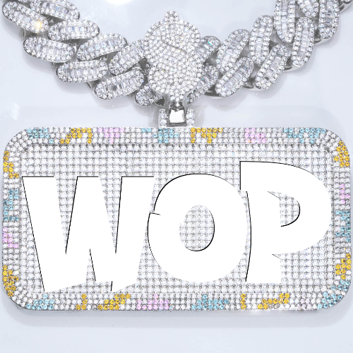 CUSTOM LETTER NECKLACE 3D COLORFUL SQUARE