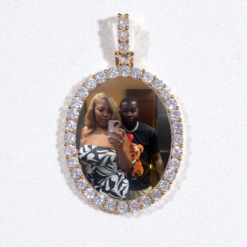 3D Oval Custom Picture Pendant