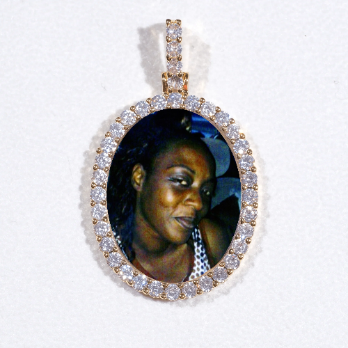 3D Oval Custom Picture Pendant