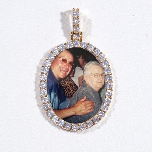 3D Oval Custom Picture Pendant