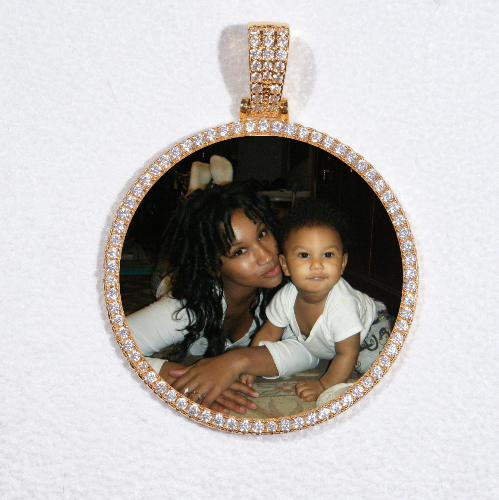 MEDIUM 3D CIRCLE CUSTOM PICTURE PENDANT