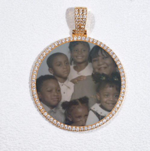 MEDIUM 3D CIRCLE CUSTOM PICTURE PENDANT