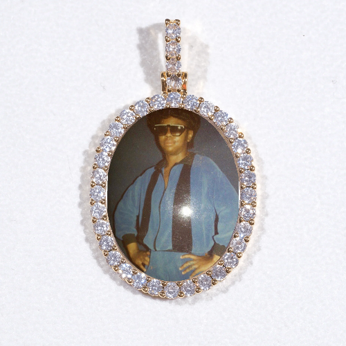 3D Oval Custom Picture Pendant