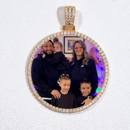 MEDIUM 3D CIRCLE CUSTOM PICTURE PENDANT
