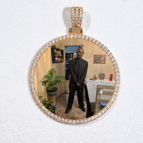 MEDIUM 3D CIRCLE CUSTOM PICTURE PENDANT