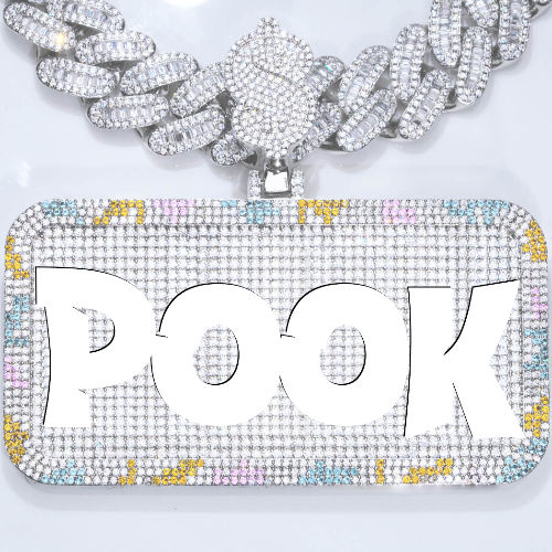 CUSTOM LETTER NECKLACE 3D COLORFUL SQUARE