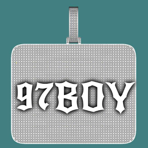 CUSTOM LETTER NECKLACE 3D BIG SQUARE