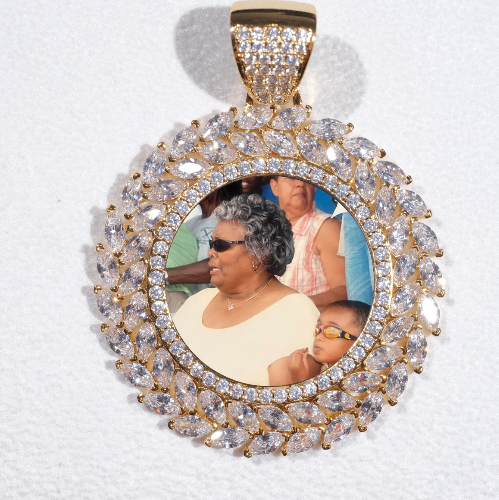 Large 3D Wheat Ear Custom Picture Pendant