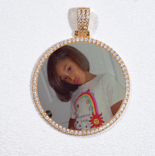 MEDIUM 3D CIRCLE CUSTOM PICTURE PENDANT