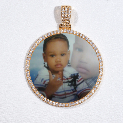 MEDIUM 3D CIRCLE CUSTOM PICTURE PENDANT