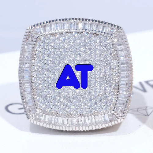 CUSTOM LETTER 3D ICED RING