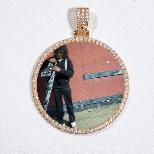 MEDIUM 3D CIRCLE CUSTOM PICTURE PENDANT