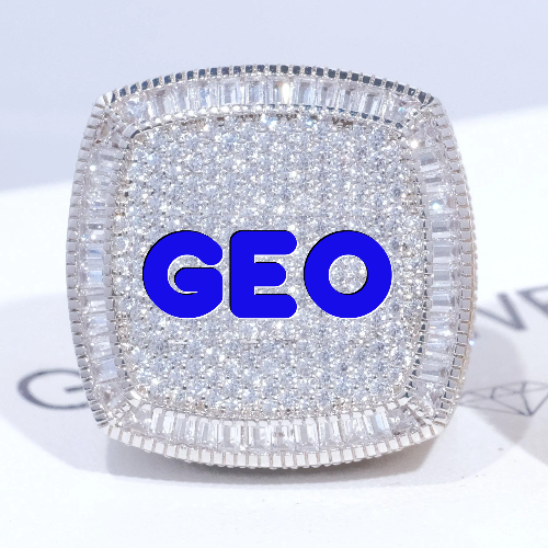 CUSTOM LETTER 3D ICED RING