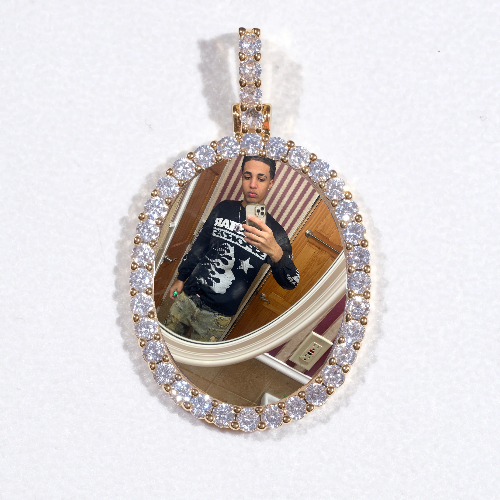 3D Oval Custom Picture Pendant
