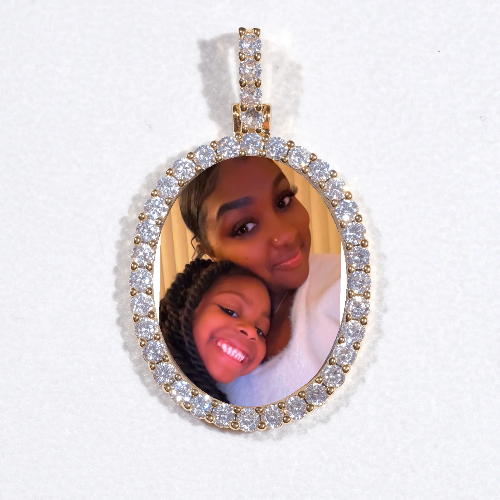 3D Oval Custom Picture Pendant