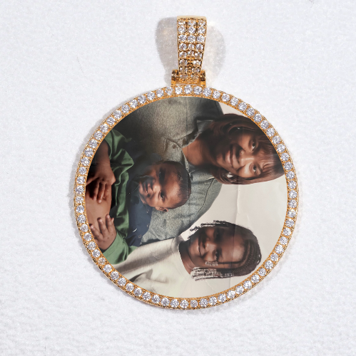 MEDIUM 3D CIRCLE CUSTOM PICTURE PENDANT