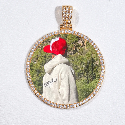 MEDIUM 3D CIRCLE CUSTOM PICTURE PENDANT