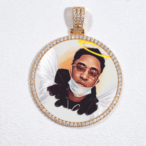 MEDIUM 3D CIRCLE CUSTOM PICTURE PENDANT