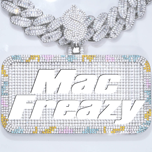 CUSTOM LETTER NECKLACE 3D COLORFUL SQUARE