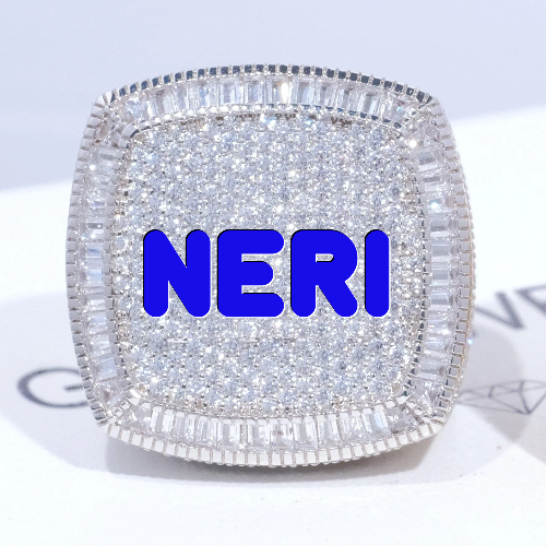 CUSTOM LETTER 3D ICED RING