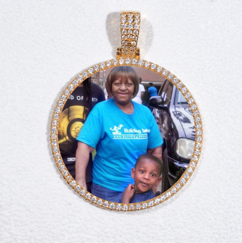 MEDIUM 3D CIRCLE CUSTOM PICTURE PENDANT